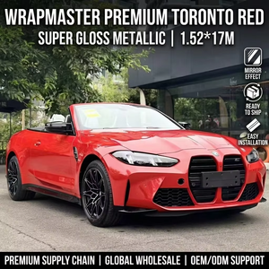 WRAPMASTER 1.52*17m Vinilo para Envolver <span class=keywords><strong>Autos</strong></span> Rojo Metálico Toronto, Vinilo Autoadhesivo Rojo Metálico para Vehículos - Product Image 1
