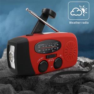 <b>Mini</b> Solar AM/FM <b>Radio</b> Power Bank Flashlight Hand Crank Emergency 3.6V 2000mAh Battery 0.5W Custom Color Outdoor Use ABS - Product Image 5