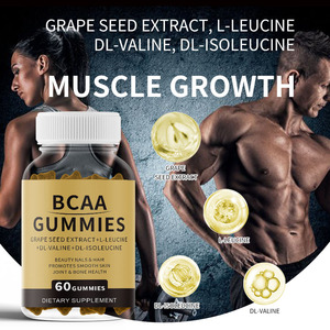 OEM preentrenamiento sin azúcar BCAA gomitas Etiqueta Privada <span class=keywords><strong>amino</strong></span>ácidos vegetariano no GMO sin gluten BCAA gomitas suplemento - Product Image 3