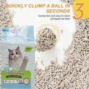 Arena para Gatos de Tofu Premium, 100% Natural, Absorbente, Ecológica, Entrega Rápida - Product Image 1