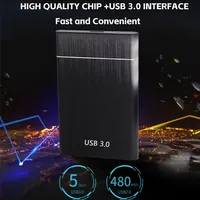 USB3.0 HDD 2,5 "Caja portátil SSD externo Discos duros de estado sólido móviles de alta velocidad Caja de almacenamiento Transferencia de datos