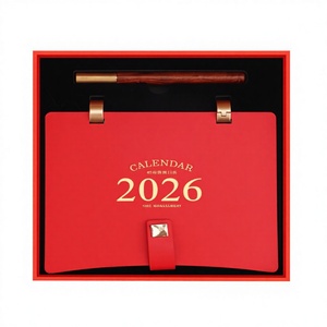 Calendario da tavolo 2026 Anno del Cavallo con fibbia in metallo, set regalo creativo per ufficio e decorazione da scrivania - Product Image 4
