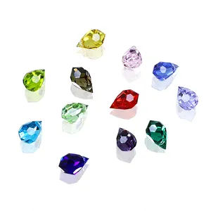 K9 cristal elegante piedra forma de gota transparente diamantes de imitación corte a máquina al por mayor cuentas de cristal de diamantes de imitación para accesorios de joyería