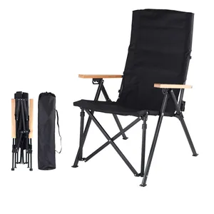 सुपरमार्केट के साथ आउटडोर के लिए कैम्पिंग कुर्सी कप धारक पोर्टेबल बड़े आकार की कैम्पिंग कुर्सी
