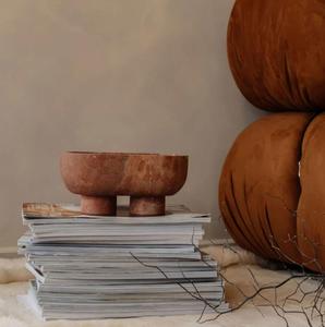 Wabi-Sabi de lujo Mármol natural Calacatta <span class=keywords><strong>Viola</strong></span> Bandeja de almacenamiento Cuenco ovalado de doble pata Ornamento decorativo Bandeja de frutas - Product Image 5