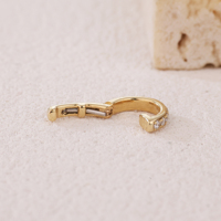 Pendientes de Clip Vintage Hechos a Mano con Diamantes Blancos Naturales Chapados en Oro de 18K, Joyería Clásica de Lujo para Mujer, Regalo para Bodas y Fiestas