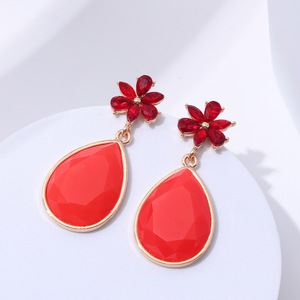 Orecchini Vintage a Goccia con Dettaglio in Pietra Decorativa, Accessori di Moda in Stile Bohémien per Donne - Product Image 3