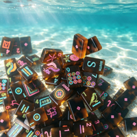 Jeu de Mahjong américain en acrylique gravé avec motif personnalisé, série Tortoise Happy, 160 pièces, pour divertissement adulte – Vente chaude