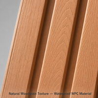 Revêtement mural WPC de haute qualité, co-extrudé, anti-UV, anti-décoloration, imperméable, ignifuge, surface à grain de bois 3D pour hall moderne