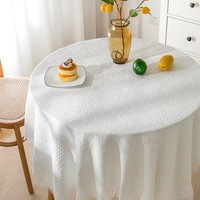 Nappe carrée en polyester épaisse, tissée, anti-poussière, couleur unie, minimaliste, pour dortoir, coiffeuse, fond de photographie, dessert