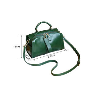 Nuevo Bolso de Hombro de Cuero Genuino Estilo Boston, Bolso Bandolera Cuadrado Pequeño de Gran Capacidad para Mujer, Versátil - Product Image 6