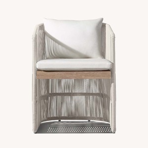 Ensemble de salle à manger d'extérieur moderne, table et chaises en corde résistantes pour cour, villa, hôtel ou appartement, patio, jardin, utilisation en parc - Product Image 3