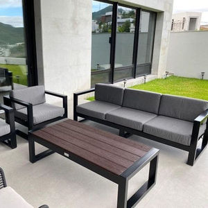Giá Tốt Nhất Hợp Kim Nhôm Đồ Nội Thất Không Thấm Nước Với Đệm Phòng Khách Ban Công Patio Khách Sạn Kim Loại Cắt Ngoài Trời Vườn <span class=keywords><strong>Sofa</strong></span> - Product Image 6