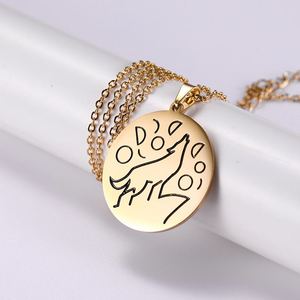 Collar con Colgante de Lobo aullando Myshape para Mujer y Hombre, Estilo Casual Punk, Acero Inoxidable, Color Dorado, Cadena con Diseño Animal, Joyería, Regalo, Venta al por Mayor - Product Image 6