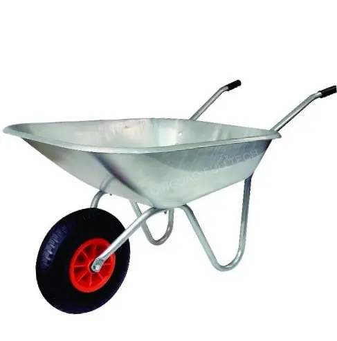 Heavy Duty garden wheelbarrow 65L Galvanized Steel Outdoor Wheel Pneumatic europe garden wheel barrow WB5204 france model DIY