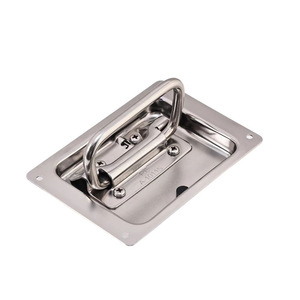 Embedded Stainless Steel Spring Handle A-1011S-1 For Flight Cases And Industrial Equipment Cases - Product Image 1