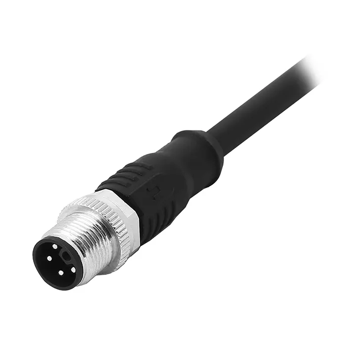 Conector automotivo para automação, ip68 m12 s/t/l/k/e/f/m, com código, à prova d' água, para automação industrial/sensor 4 + pe 5 + pe