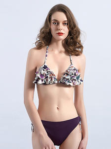 Maillot de bain de fitness écologique pour femmes européennes et américaines-Motif solide imprimé découpé dans le dos-Design Sexy Plus Size - Product Image 6