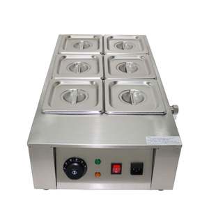 Machine à chocolat électrique commerciale à 6 réservoirs en acier inoxydable, chauffe-chocolat, fromage et beurre, machine à snacks - Product Image 5