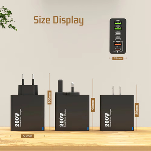<span class=keywords><strong>Chargeur</strong></span> USB C 6 ports <span class=keywords><strong>200W</strong></span>, charge super rapide PD3.0, <span class=keywords><strong>chargeur</strong></span> de téléphone portable USB C type C pour iPhone 16 Samsung <span class=keywords><strong>Xiaomi</strong></span> iPad - Product Image 4