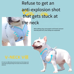 कस्टम चिंतनशील कुत्ते का उपयोग छोटे मध्यम कुत्तों के आउटडोर चलने प्रशिक्षण के लिए कोई पुल पालतू जानवर नहीं - Product Image 2