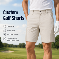 Shorts de golf droits texturés personnalisés pour hommes, respirants, résistants aux plis, commandes de logos personnalisés sous marque privée