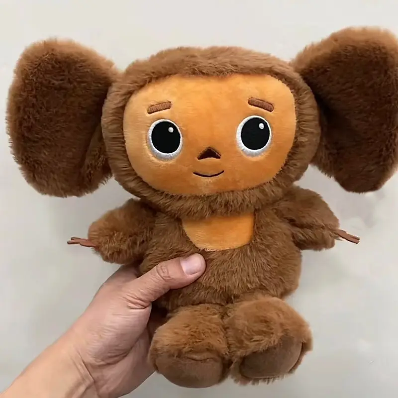 Cheburashka parlante giocattolo di peluche grandi occhi scimmia con vestiti Cheburashka bambola che canta grandi orecchie scimmia peluche giocattoli