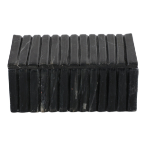 Decorative Marble Ridged <b>Box</b> With Lid For Jewelry Keepsake <b>Storage</b> Home Decor Modern Accent <b>Shelf</b> Organizer - Product Image 5