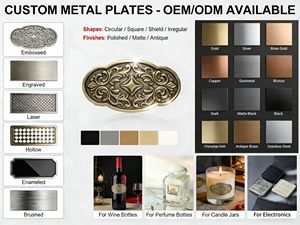 Étiquettes pour bouteilles, étiquettes pour l'emballage, logo pour bougie, étiquettes métalliques personnalisées en relief 3D, autocollants personnalisés imperméables - Product Image 5