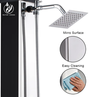 Douche solaire en acier inoxydable Water Crown, taille personnalisée, pour piscine extérieure, jardin, salle de bain, douche chauffée au solaire, vente en gros d'usine