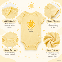 Ensemble de 5 bodys pour bébé nouveau-né en coton pur à manches courtes, vêtements pour bébé pour l'été