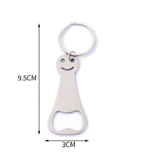 Abrebotellas sonriente de acero inoxidable-Abridor de tapa de cerveza de dibujos animados divertido regalo para fiestas - Product Image 5