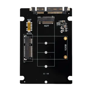 การ์ดแบบ2-In-1รองรับ Mini SATA หรือ Ngff B Key SSD Converter เป็น SATA III ฮาร์ดไดรฟ์ขนาด2.5นิ้วอะแดปเตอร์ M.2หรือ MSATA To SATA 3.0