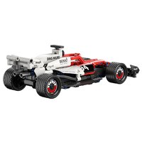 Jeu de construction éducatif personnalisé de 276 pièces 1:18 en ABS, thème de transport, voiture de course F1 (à tirer en arrière)