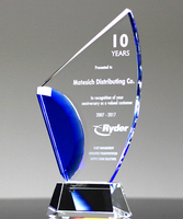 Trophées et Plaques Personnalisables en Verre Cristal Gravé au Laser 3D K9 – Vente en Gros
