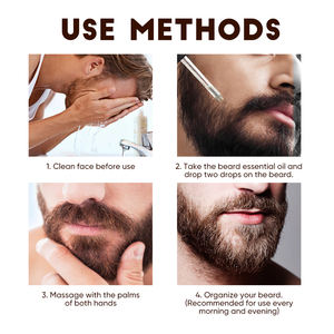 Huile essentielle de <span class=keywords><strong>barbe</strong></span> hydratant votre peau après le lavage Aidez à <span class=keywords><strong>la</strong></span> croissance de <span class=keywords><strong>la</strong></span> <span class=keywords><strong>barbe</strong></span>. Huile essentielle de <span class=keywords><strong>barbe</strong></span> MOOYAM de marque privée 30ml - Product Image 6