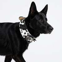 Collar para Perro Grande con Lazo Elegante de Algodón Suave con Logotipo Personalizado, Ajustable, Resistente y Duradero