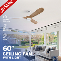 1stshine Led Ventilateur de Plafond Design Décoratif 3 Lames Télécommande Dimmable Bldc Led Ventilateur de Plafond Lumière