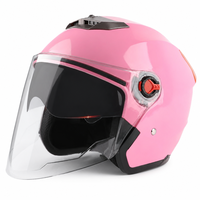 Casque de moto 3/4 ouvert homologué CE, en ABS avec amortisseur EPS, double visière transparente en PC, équipement de conduite
