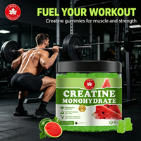 Gummies de créatine monohydrate OEM saveur pastèque, 120 unités, haute absorption pour le développement musculaire, la force et l'endurance, personnalisables pour la salle de sport