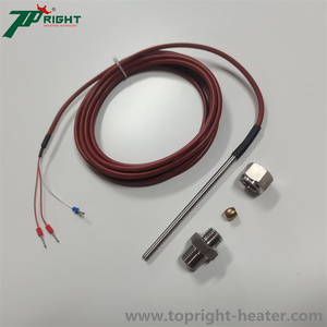 หัววัดอุณหภูมิแบบเทอร์โมคัปเปิลชนิด Pt100 ขนาด 4.8x100 มม. ทำจาก SUS316 พร้อมเกลียว NPT - Product Image 3