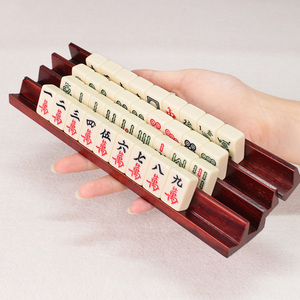 Ensemble de 4 supports de jeu de Mahjong en bois, règle en forme de L de 45 cm, support de Mahjong américain - Product Image 3