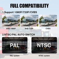 4CH 1080P Mobil DVR 2TB HDD Araç Video Kaydedici, 4G GPS WiFi MDVR ile Taksi Van Filosu Uzaktan İzleme ve Takip Sistemi için