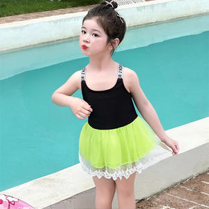 Maillot de bain une pièce pour filles Baiya vert UPF 30 à séchage rapide pour enfants de 1 à 8 ans - Product Image 3