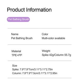 Cepillo de Baño para Perros y Gatos con Mango de Anillo de Goma, Herramienta de Masaje Relajante y Eliminación de Pelo para el Cuidado de Mascotas, Precio de Fábrica - Product Image 6