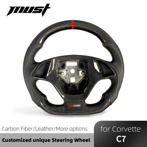 พวงมาลัยคาร์บอนไฟเบอร์ประสิทธิภาพสูงแบบกำหนดเองสำหรับ C7 Z06 ZR1 Z51 Coupe ปี 2013-2019 - Product Image 2