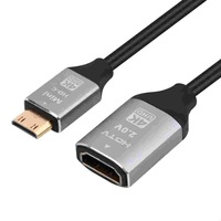 Mini Adaptador HD 1080 a HD, Macho a Hembra, Cable HD 2.0V 4K, Compatible con Monitores, Televisores, Proyectores y Computadoras Portátiles 2.0V 4K