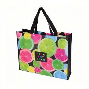 Usine de Guangzhou pas cher personnalisé prix raisonnable sac d'épicerie écologique - Product Image 3