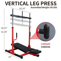 Usine OEM équipement commercial de fitness pour l'entraînement musculaire des jambes équipement de banc de musculation à chargement par plaque machine verticale presse pour jambes