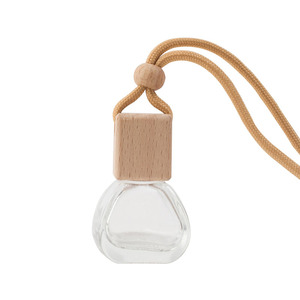 Botella de Vidrio Personalizada con Logotipo, Tapa de Rosca, 5 ml, Transparente Esmerilada, Impresión Serigráfica, Perfume para Coche con Forma de Gota de Agua, Ambientador Colgante - Product Image 5